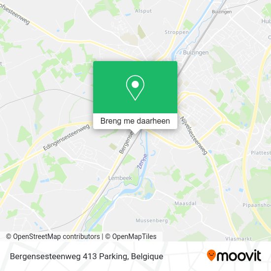 Bergensesteenweg 413 Parking kaart