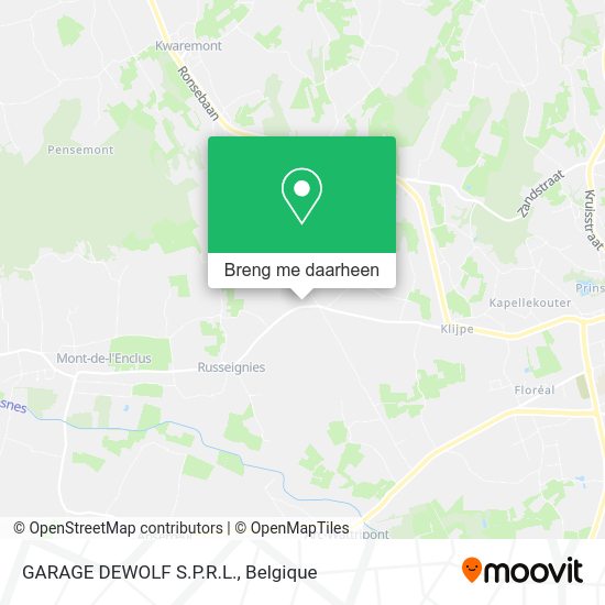 GARAGE DEWOLF S.P.R.L. kaart