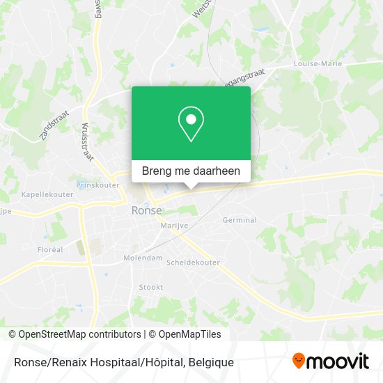Ronse/Renaix Hospitaal/Hôpital kaart