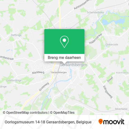 Oorlogsmuseum 14-18 Geraardsbergen kaart