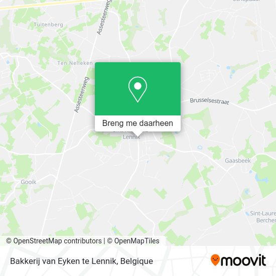 Bakkerij van Eyken te Lennik kaart