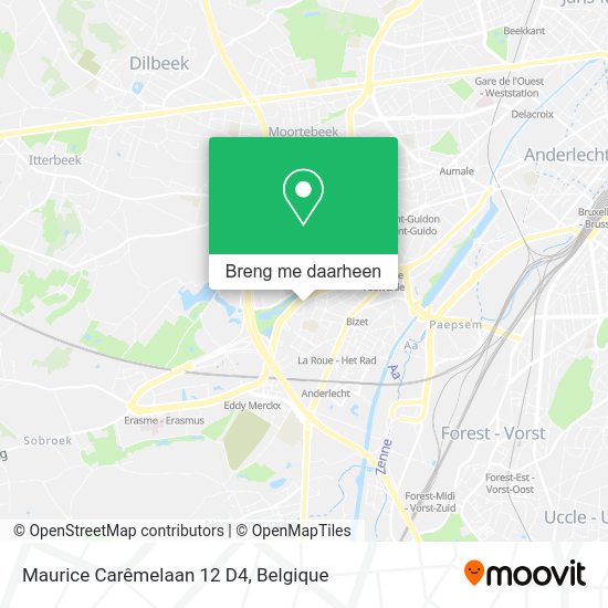 Maurice Carêmelaan 12 D4 kaart