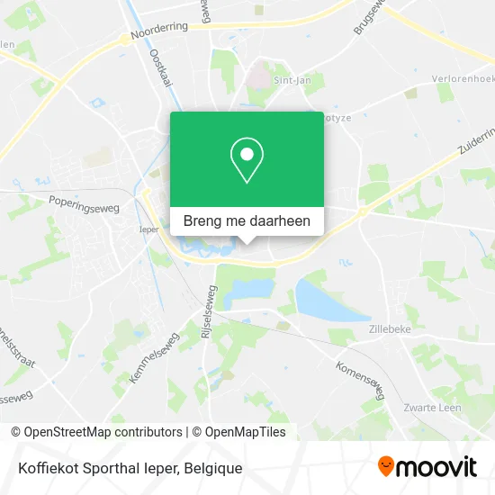 Koffiekot Sporthal Ieper kaart