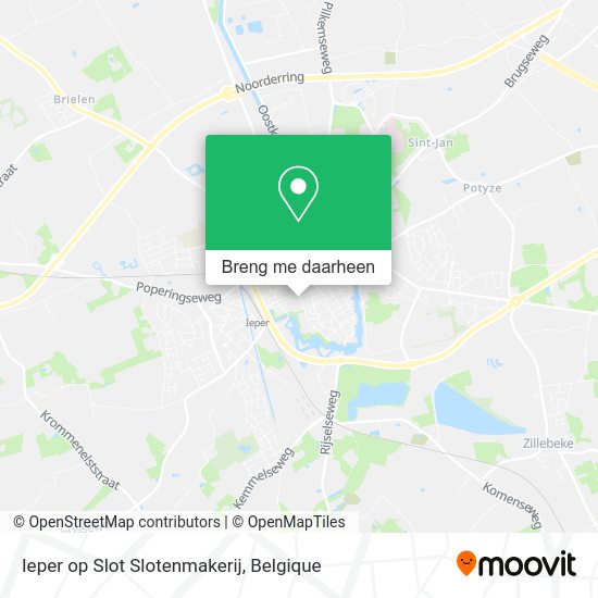 Ieper op Slot Slotenmakerij kaart