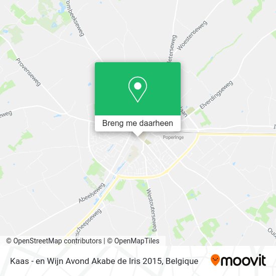 Kaas - en Wijn Avond Akabe de Iris 2015 kaart