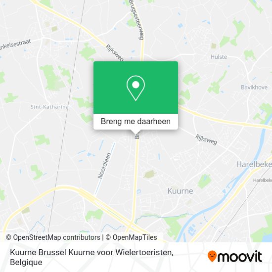 Kuurne Brussel Kuurne voor Wielertoeristen kaart