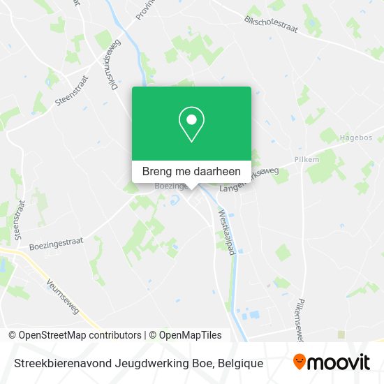 Streekbierenavond Jeugdwerking Boe kaart