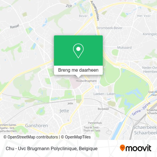 Chu - Uvc Brugmann Polyclinique kaart