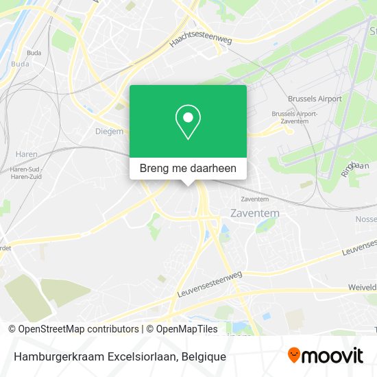 Hamburgerkraam Excelsiorlaan kaart