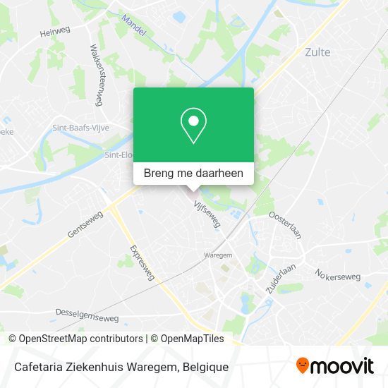 Cafetaria Ziekenhuis Waregem kaart