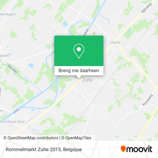 Rommelmarkt Zulte 2015 kaart