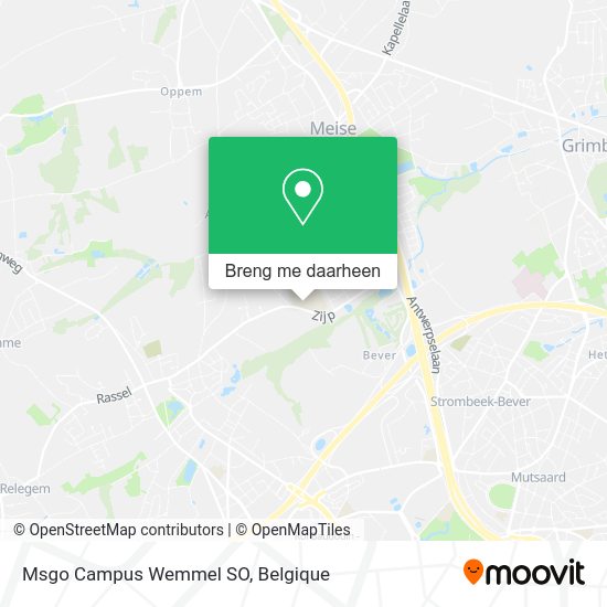 Msgo Campus Wemmel SO kaart
