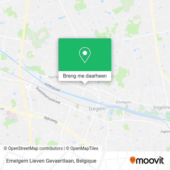 Emelgem Lieven Gevaertlaan kaart