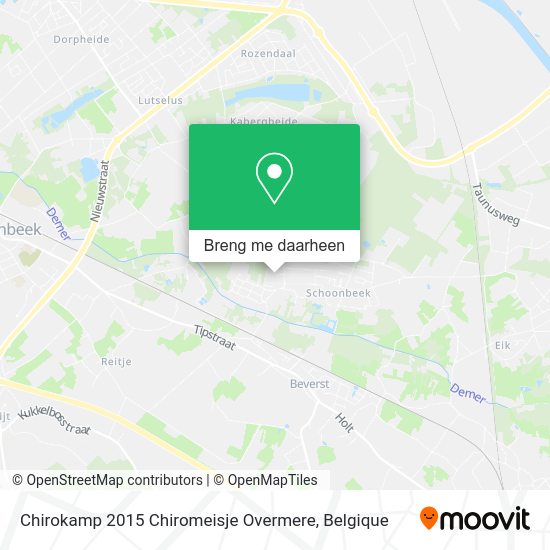 Chirokamp 2015 Chiromeisje Overmere kaart