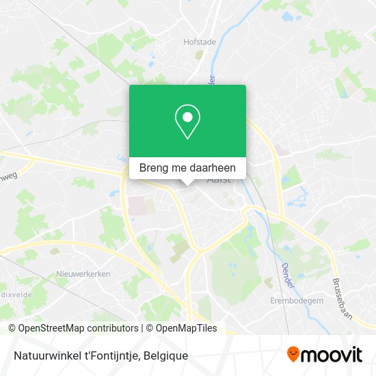 Natuurwinkel t'Fontijntje kaart