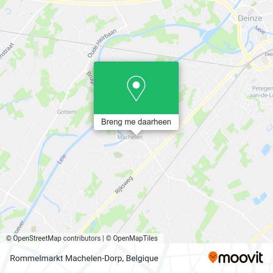 Rommelmarkt Machelen-Dorp kaart
