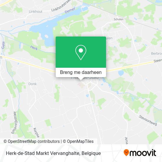 Herk-de-Stad Markt Vervanghalte kaart