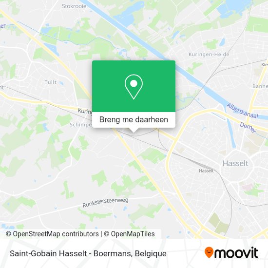 Saint-Gobain Hasselt - Boermans kaart