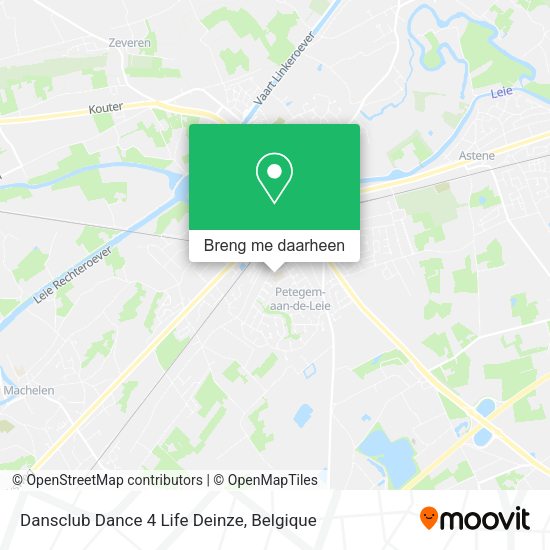 Dansclub Dance 4 Life Deinze kaart
