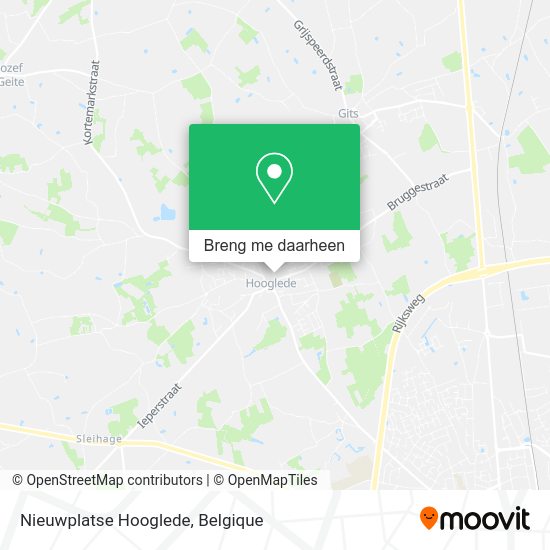 Nieuwplatse Hooglede kaart