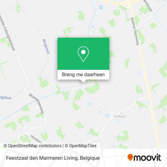 Feestzaal den Marmeren Living kaart