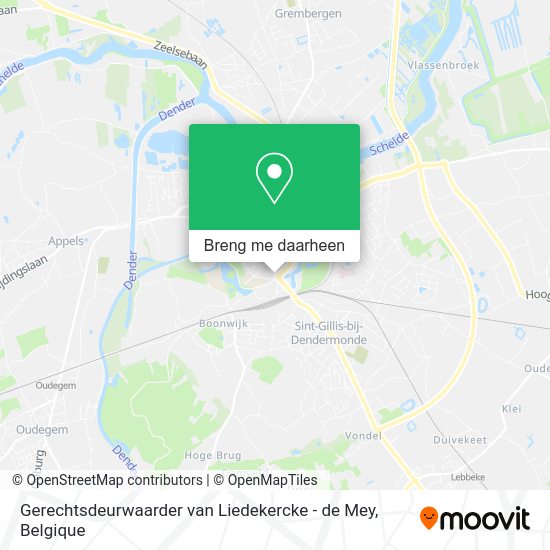Gerechtsdeurwaarder van Liedekercke - de Mey kaart