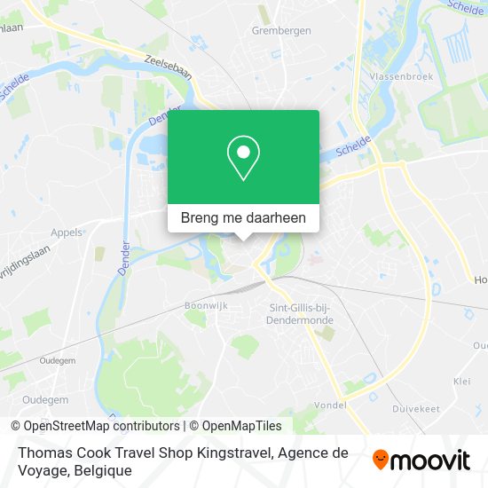 Thomas Cook Travel Shop Kingstravel, Agence de Voyage kaart