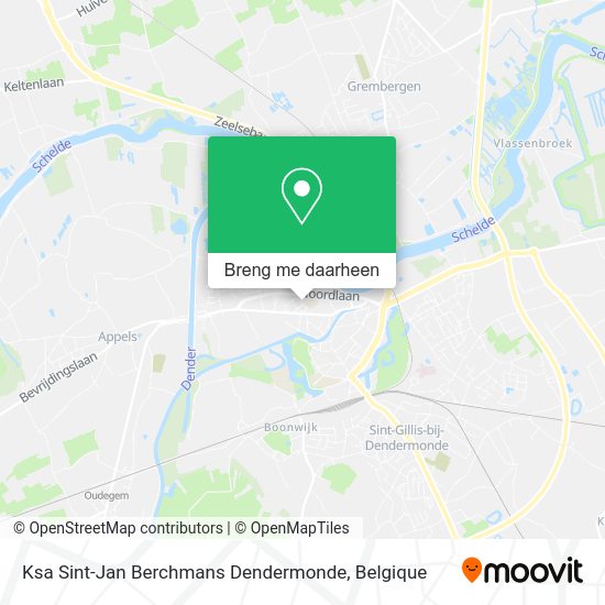 Ksa Sint-Jan Berchmans Dendermonde kaart