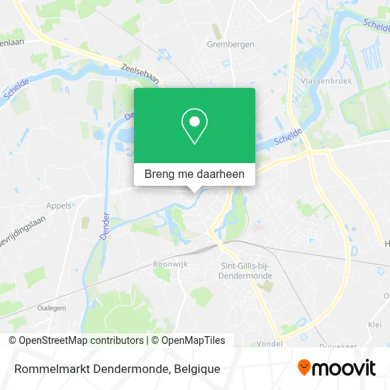 Rommelmarkt Dendermonde kaart