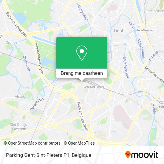 Parking Gent-Sint-Pieters P1 kaart