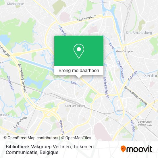 Bibliotheek Vakgroep Vertalen, Tolken en Communicatie kaart