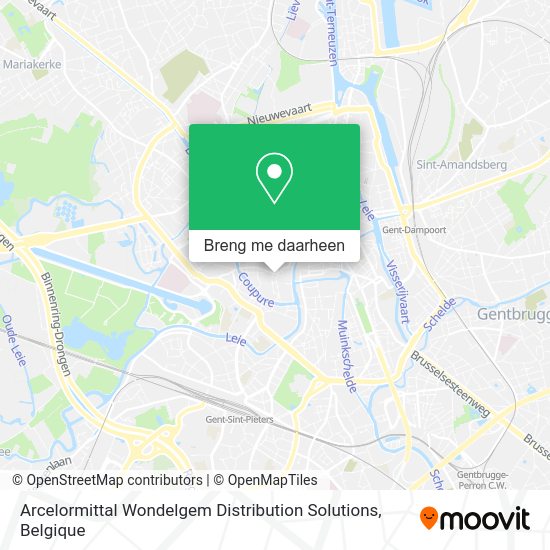 Arcelormittal Wondelgem Distribution Solutions kaart
