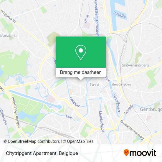 Citytripgent Apartment kaart