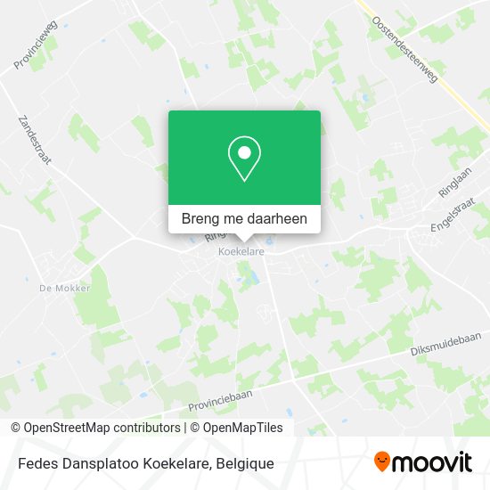 Fedes Dansplatoo Koekelare kaart