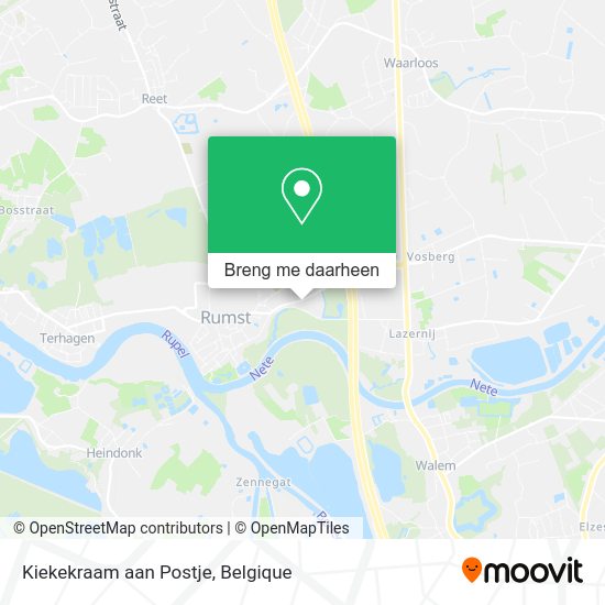 Kiekekraam aan Postje kaart