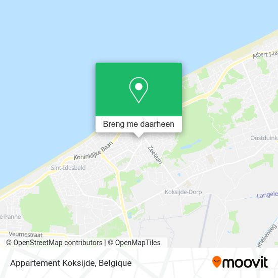 Appartement Koksijde kaart