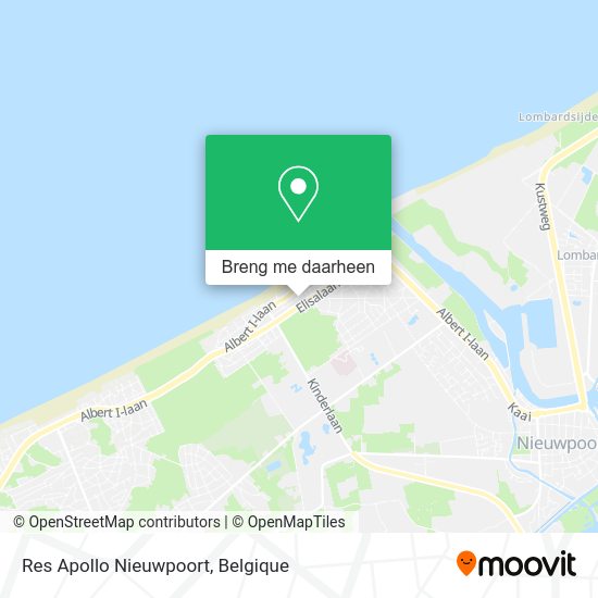 Res Apollo Nieuwpoort kaart