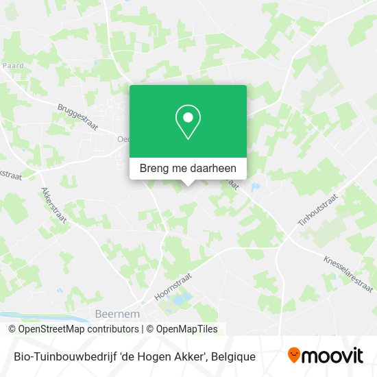Bio-Tuinbouwbedrijf 'de Hogen Akker' kaart
