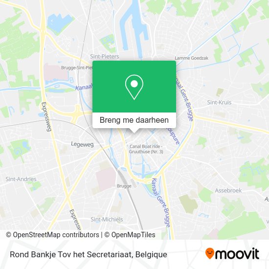 Rond Bankje Tov het Secretariaat kaart