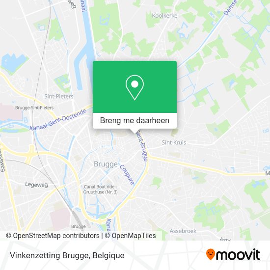 Vinkenzetting Brugge kaart