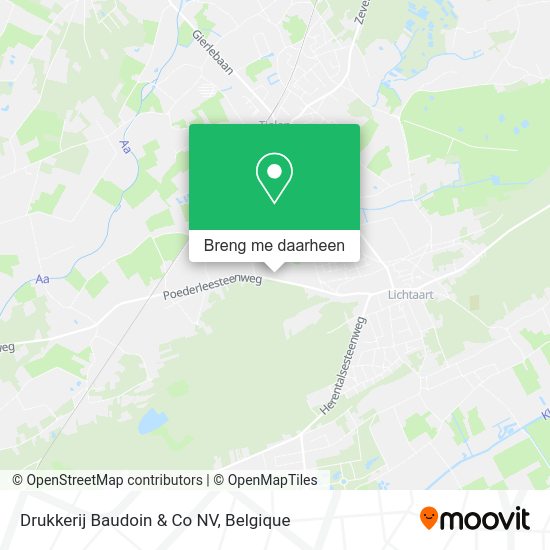 Drukkerij Baudoin & Co NV kaart