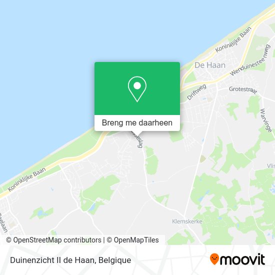 Duinenzicht II de Haan kaart