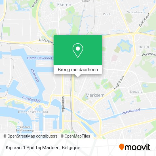 Kip aan 't Spit bij Marleen kaart