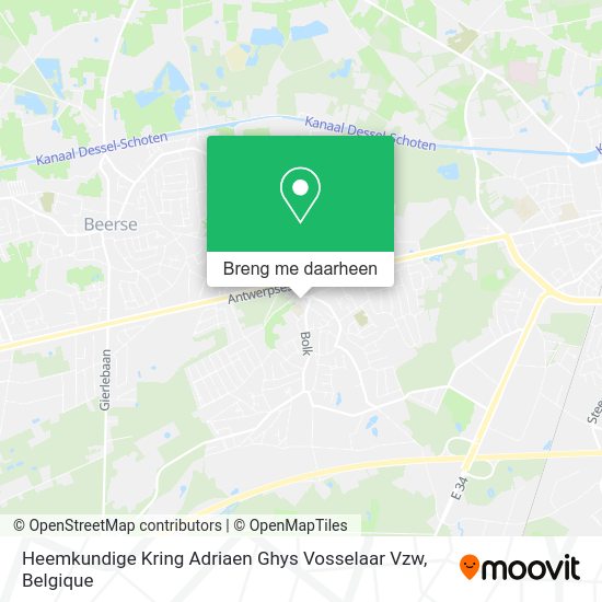 Heemkundige Kring Adriaen Ghys Vosselaar Vzw kaart