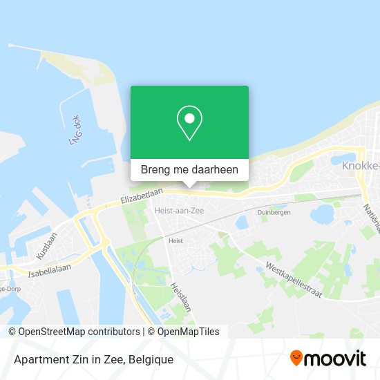 Apartment Zin in Zee kaart