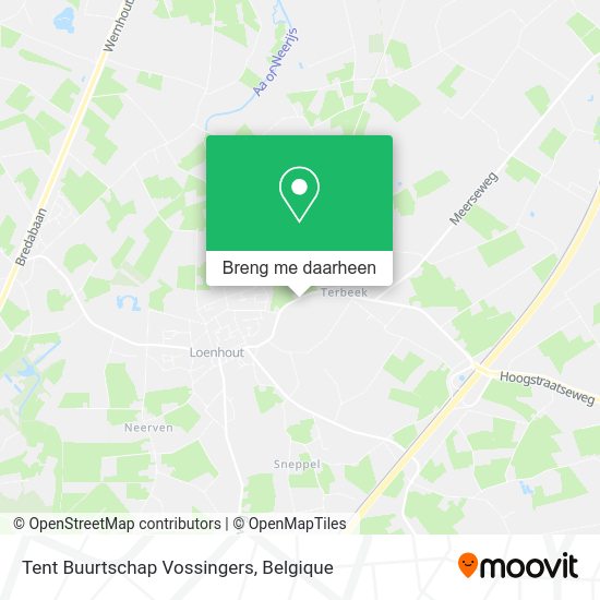 Tent Buurtschap Vossingers kaart