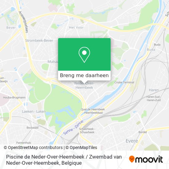 Piscine de Neder-Over-Heembeek / Zwembad van Neder-Over-Heembeek kaart