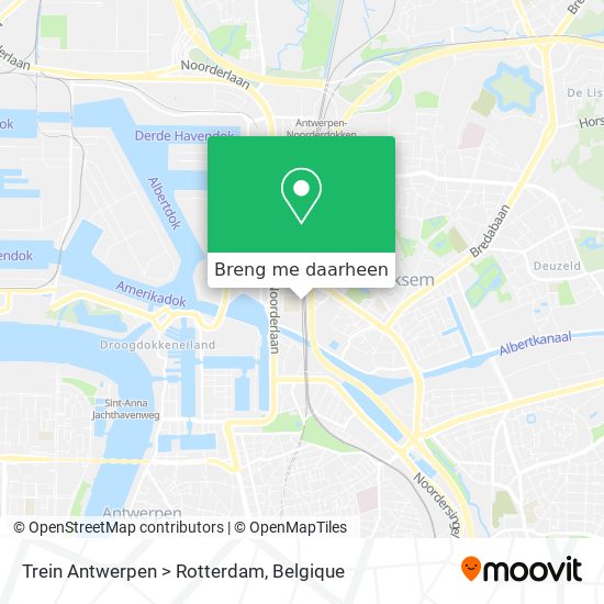 Trein Antwerpen > Rotterdam kaart