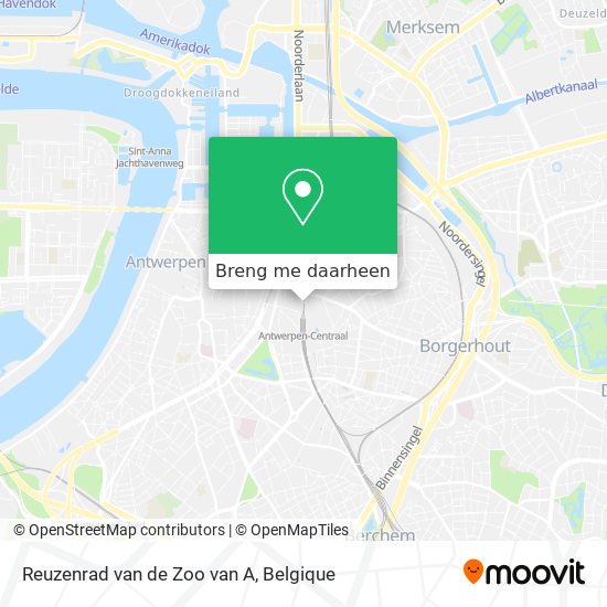 Reuzenrad van de Zoo van A kaart