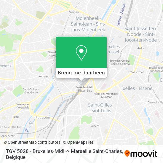 TGV 5028 - Bruxelles-Midi -> Marseille Saint-Charles kaart